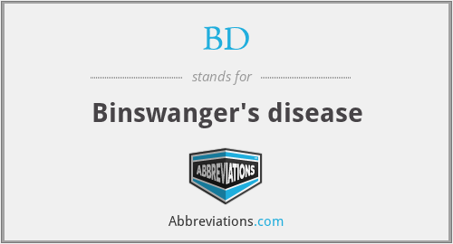 BD - Binswanger's disease