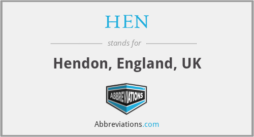 HEN - Hendon, England, UK
