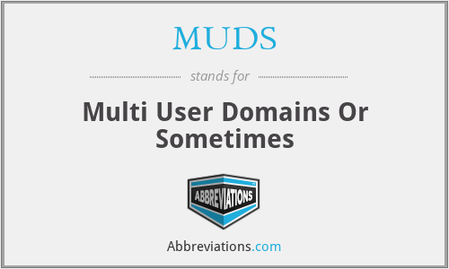 MUDS - Multi User Domains Or Sometimes