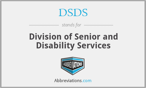 DSDS - Division of Senior and Disability Services