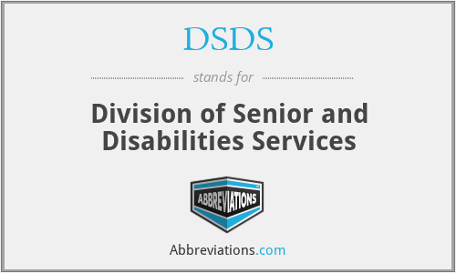 DSDS - Division of Senior and Disabilities Services