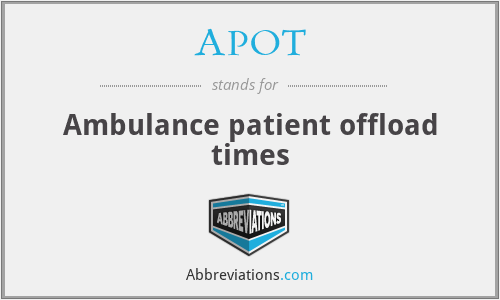 APOT - Ambulance patient offload times