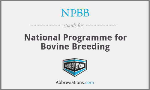 NPBB - National Programme for Bovine Breeding