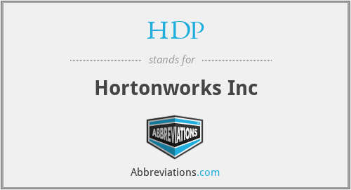 HDP - Hortonworks Inc