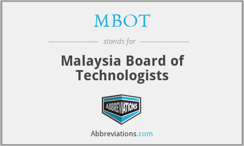 MBOT - Malaysia Board of Technologists
