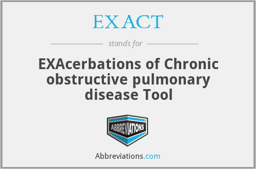 EXACT - EXAcerbations of Chronic obstructive pulmonary disease Tool