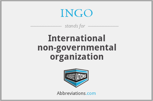 INGO - International non-governmental organization