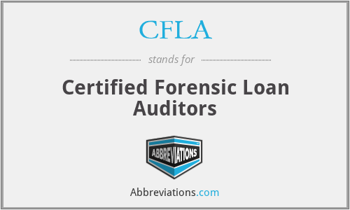 CFLA - Certified Forensic Loan Auditors