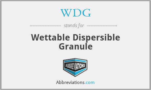 WDG - Wettable Dispersible Granule