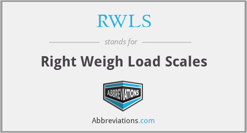 RWLS - Right Weigh Load Scales