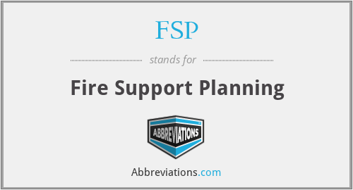 FSP - Fire Support Planning