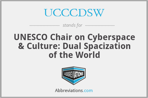 UCCCDSW - UNESCO Chair on Cyberspace & Culture: Dual Spacization of the World