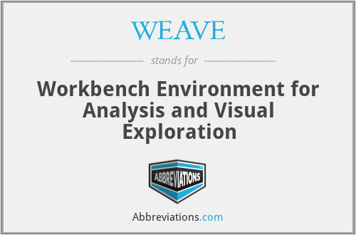 WEAVE - Workbench Environment for Analysis and Visual Exploration