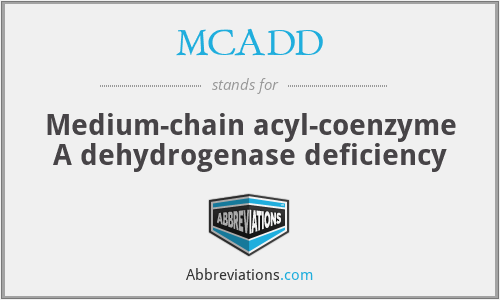 MCADD - Medium-chain acyl-coenzyme A dehydrogenase deficiency