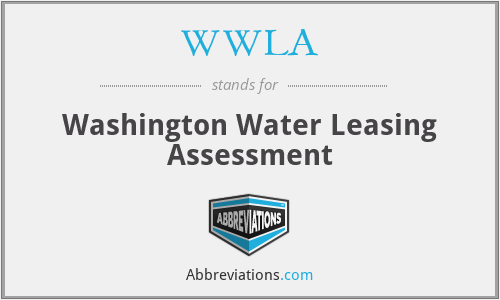 WWLA - Washington Water Leasing Assessment