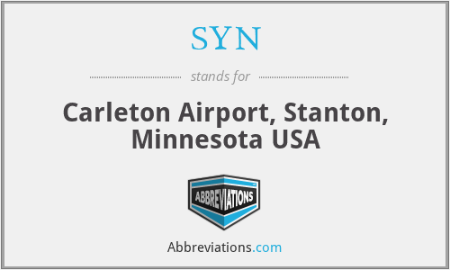 SYN - Carleton Airport, Stanton, Minnesota USA