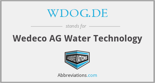 WDOG.DE - Wedeco AG Water Technology