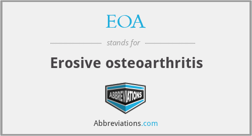 EOA - Erosive osteoarthritis