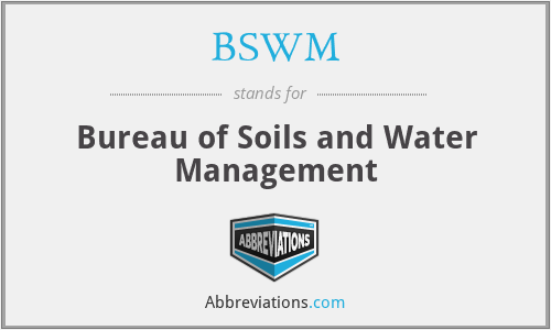 BSWM - Bureau of Soils and Water Management