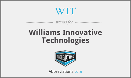 WIT - Williams Innovative Technologies