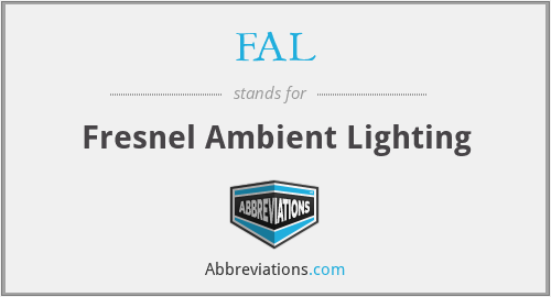 FAL - Fresnel Ambient Lighting