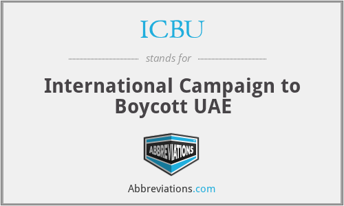 ICBU - International Campaign to Boycott UAE