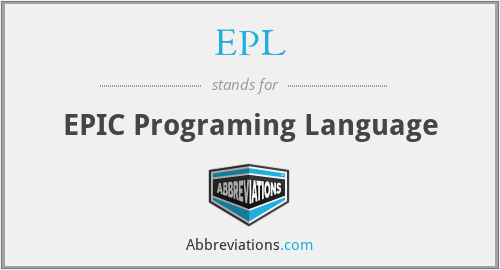 EPL - EPIC Programing Language