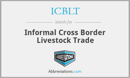 ICBLT - Informal Cross Border Livestock Trade