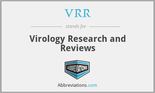 VRR - Virology Research and Reviews
