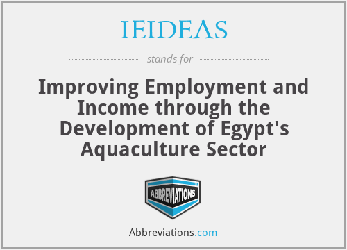 IEIDEAS - Improving Employment and Income through the Development of Egypt's Aquaculture Sector