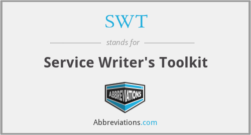 SWT - Service Writer's Toolkit