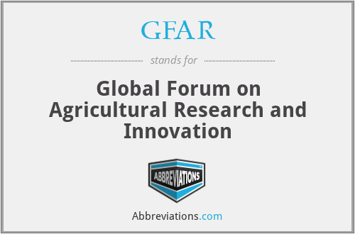 GFAR - Global Forum on Agricultural Research and Innovation