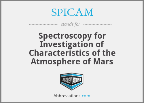 SPICAM - Spectroscopy for Investigation of Characteristics of the Atmosphere of Mars