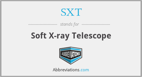 SXT - Soft X-ray Telescope