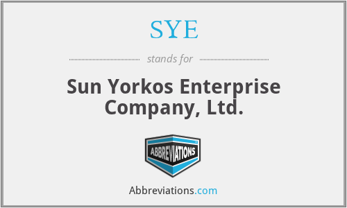 SYE - Sun Yorkos Enterprise Company, Ltd.