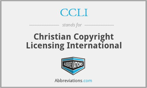 CCLI - Christian Copyright Licensing International