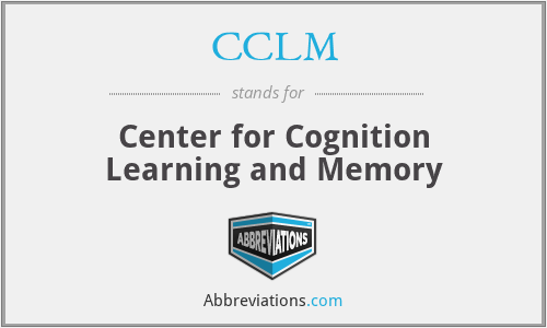 CCLM - Center for Cognition Learning and Memory