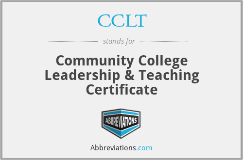 CCLT - Community College Leadership & Teaching Certificate