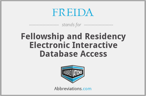 FREIDA - Fellowship and Residency Electronic Interactive Database Access