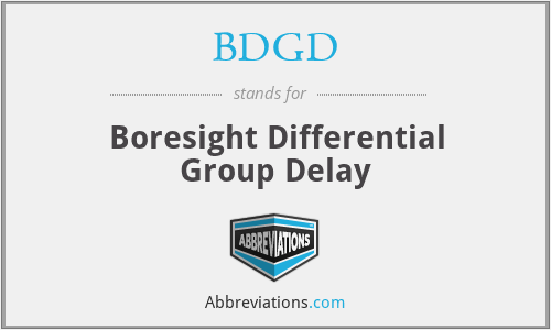 BDGD - Boresight Differential Group Delay