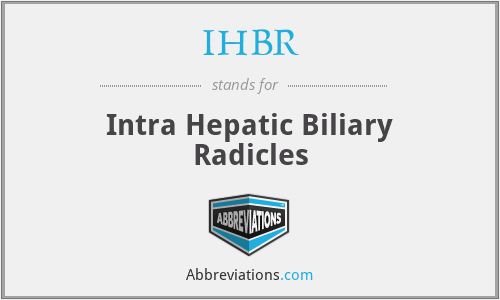 IHBR - Intra Hepatic Biliary Radicles