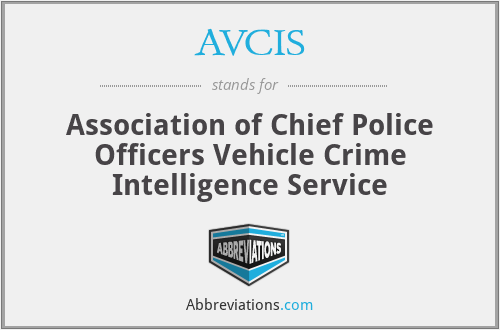 AVCIS - Association of Chief Police Officers Vehicle Crime Intelligence Service