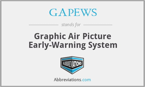 GAPEWS - Graphic Air Picture Early-Warning System