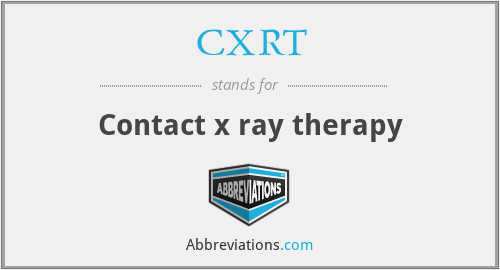 CXRT - Contact x ray therapy