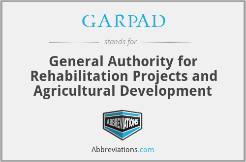 GARPAD - General Authority for Rehabilitation Projects and Agricultural Development