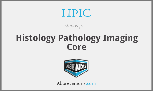 HPIC - Histology Pathology Imaging Core