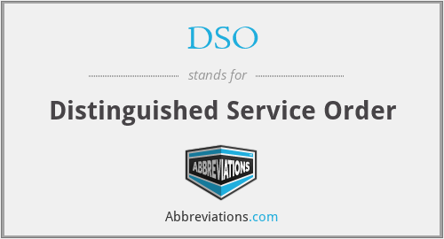 DSO - Distinguished Service Order