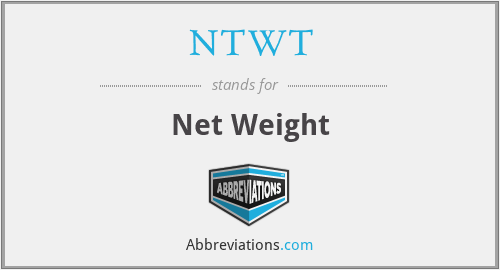 NTWT - Net Weight