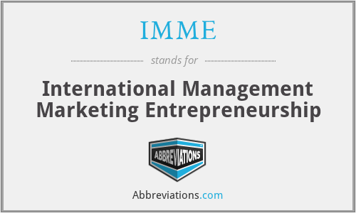 IMME - International Management Marketing Entrepreneurship