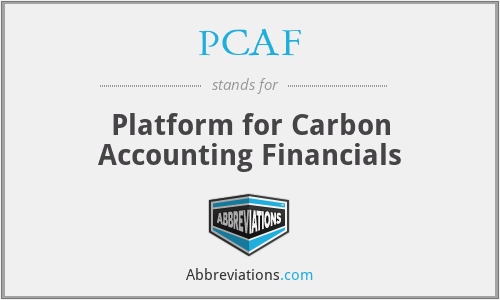 PCAF - Platform for Carbon Accounting Financials